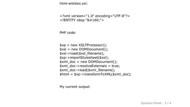HTML : Keep &nbsp; and other special characters in XSLT output with apply-templates смотреть онлайн