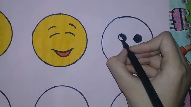 How to draw a emoji/ emoji drawing with names/ emoji drawing for kids/ art for kids/ ms drawings смотреть онлайн