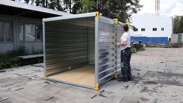 Сборно-разборный контейнер для склада, дачи, стройки и организации туалета смотреть онлайн