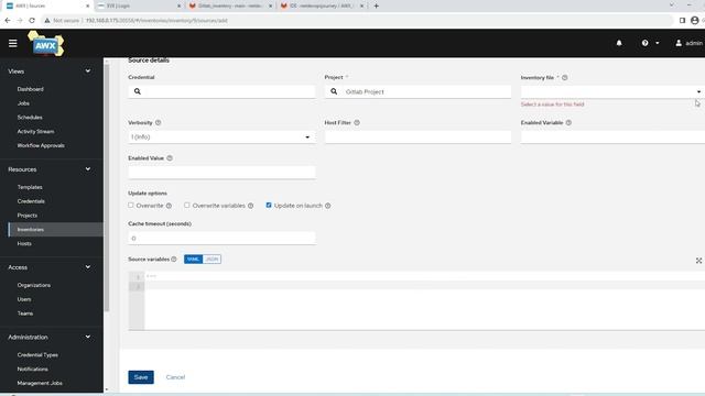 Ansible Inventory Integeration From Gitlab Repo To AWX   -  Network Automation | AWX Series (8/10)