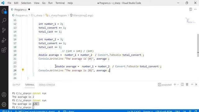 C# 5: Convert or cast an integer to a double, and is there a difference? смотреть онлайн