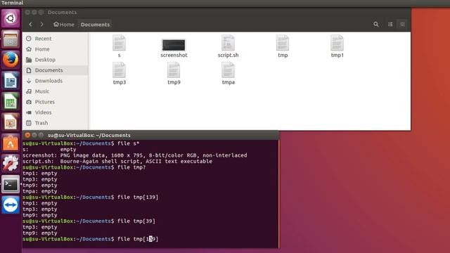 Linux/Ubuntu шаблоны подстановки (wildcards). смотреть онлайн