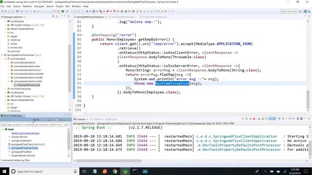 Spring WebClient - Exception Handling смотреть онлайн