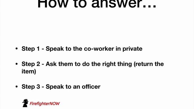 How would you react if you saw a co worker steal? | FirefighterNOW смотреть онлайн