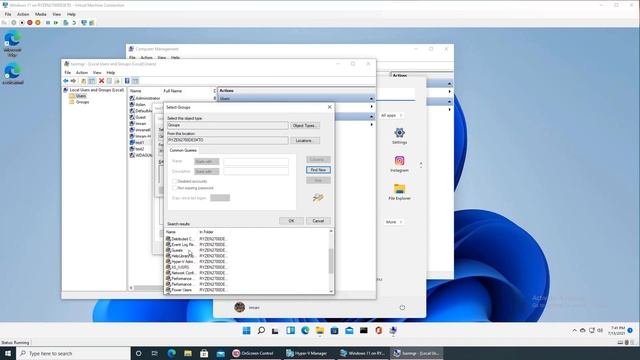 Locals Users & Groups in Windows 11 смотреть онлайн