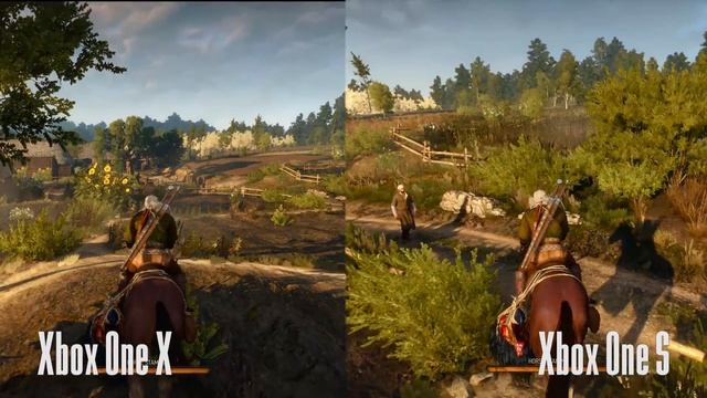 Witcher 3 Xbox One X vs Xbox One S 4k Gameplay Comparison - A worthy upgrade? смотреть онлайн