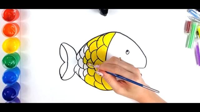 how to draw a gold fish / как нарисовать золотую рыбку/ смотреть онлайн