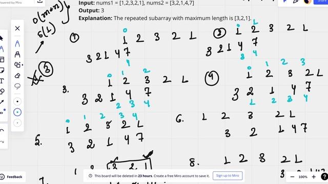 718. Maximum Length of Repeated Subarray || Sliding Window || TC:o(mn) SC: o(1) смотреть онлайн