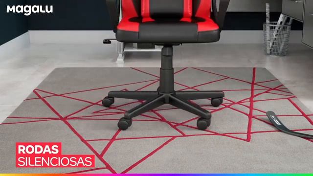 Cadeira Gamer Preta E Vermelha 100 - AC Comercial