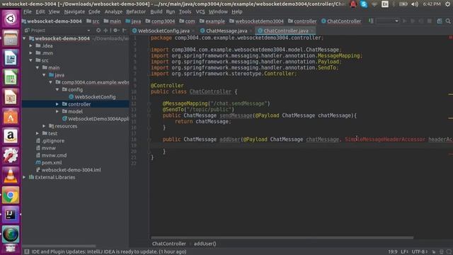 Spring-websocket-build a chat application(part 4) смотреть онлайн