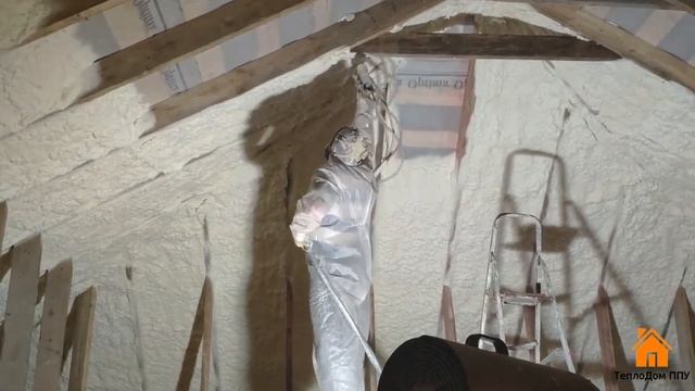 Утепление мансарды пенополиуретаном (ППУ) смотреть онлайн