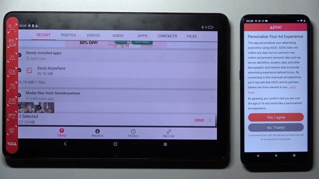How to Transfer files from TCL NxtPaper 10s to an Android Device - Send Anywhere App смотреть онлайн
