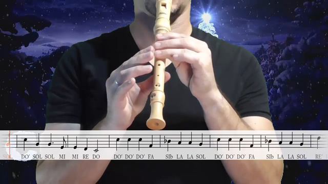 Hark! The herald angels sing - Tutorial flauta con partitura | Karaoke instrumental смотреть онлайн