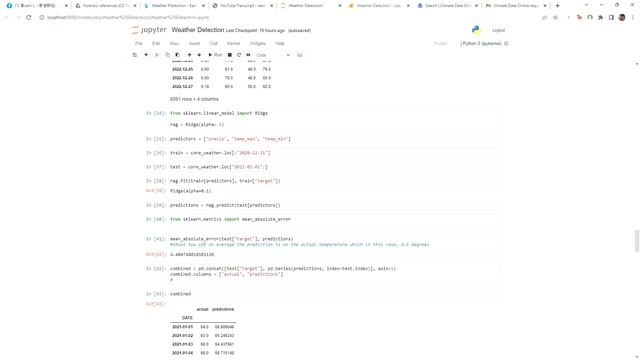 Weather Prediction using Jupyter Notebook (Python) смотреть онлайн