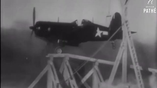 F-4U Corsair test firing the Tiny Tim rocket. смотреть онлайн