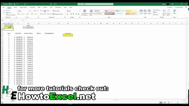 How to Calculate Discounted Cash Flow in Excel смотреть онлайн