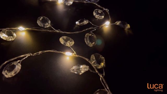 Luca Lighting - Гирлянда кристалл, тёплый белый свет, на батарейках. смотреть онлайн