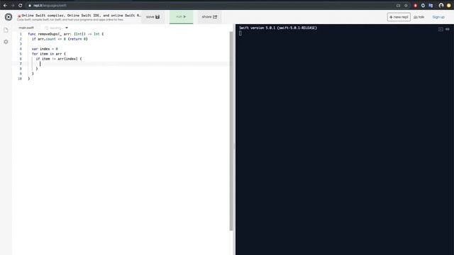Ace Algorithms and Programming Interviews in Swift: Remove Duplicates From sorted array смотреть онлайн