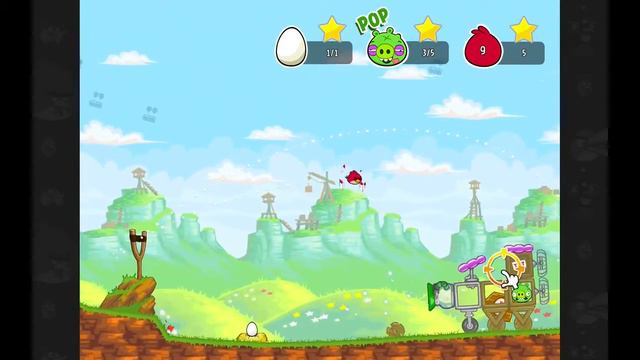 Angry Birds red's mighty feathers egg defender level 5 three stars смотреть онлайн