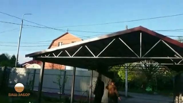 Пример навеса №3 от компании "ВАШ ЗАБОР" смотреть онлайн