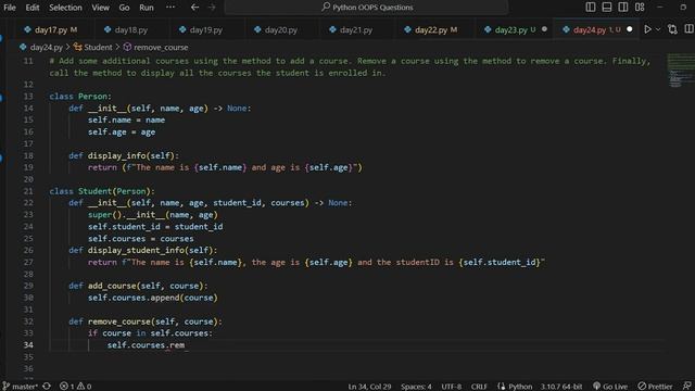 Master OOP Question-Solving with Python: DAY24 #day24 | what is super() keyword | Single inheritanc смотреть онлайн