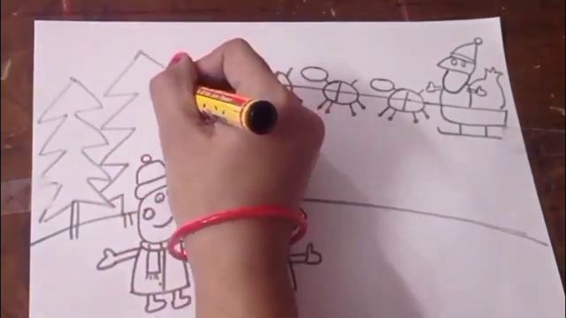 Peppa Pig??Christmas/Santa Clause Drawing #peppapig #peppapigparacolorear #viral #trending #drawing смотреть онлайн