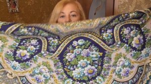 Мои платочные подарки к НГ Часть1?❤? #павловопосадская#шаль#платок#идиллия#изысканный#примерки