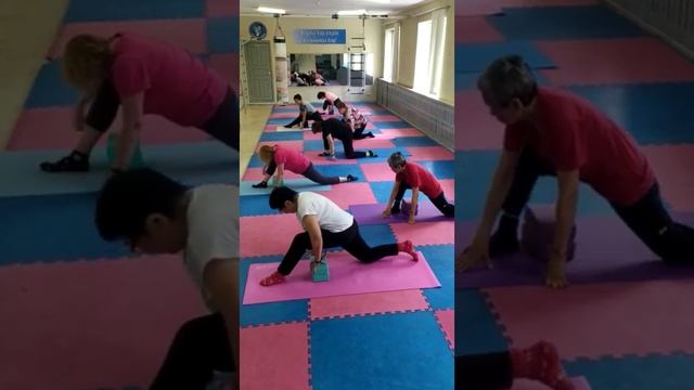 Продолжаем занятия с блоками??#training #fitness #мысядемнашпагат #stretching смотреть онлайн