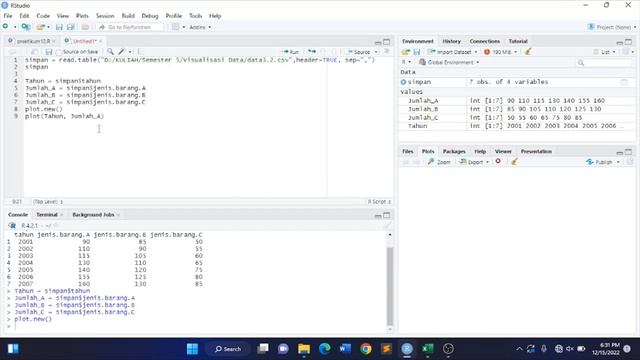 Membuat Grafik Garis dari File csv смотреть онлайн