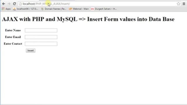 Insert Data Into MySQL Database using jQuery + AJAX + PHP Part2 смотреть онлайн