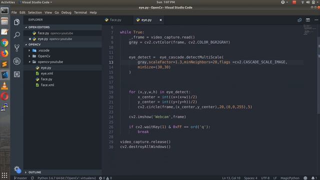 Part-2 How to do eye detection in opencv python? смотреть онлайн