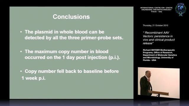 R. Snyder - Recombinant AAV Vectors: persistence in vivo and clinical product release смотреть онлайн