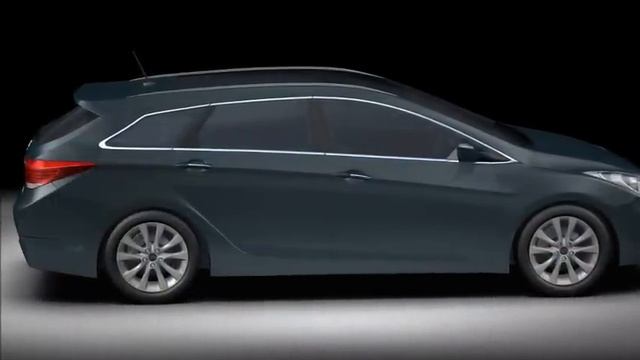3D Model of 2012 Hyundai i40 Wagon смотреть онлайн