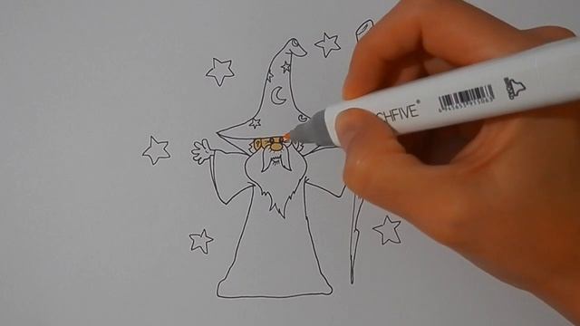 Как нарисовать ВОЛШЕБНИКА, Рисуем Просто/939/How to draw a WIZARD, Draw Simply смотреть онлайн