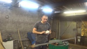 Чистка кабеля в свинцовой оплётке.