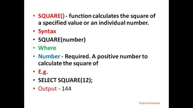 Mathematical function In MS SQL Server Part II смотреть онлайн