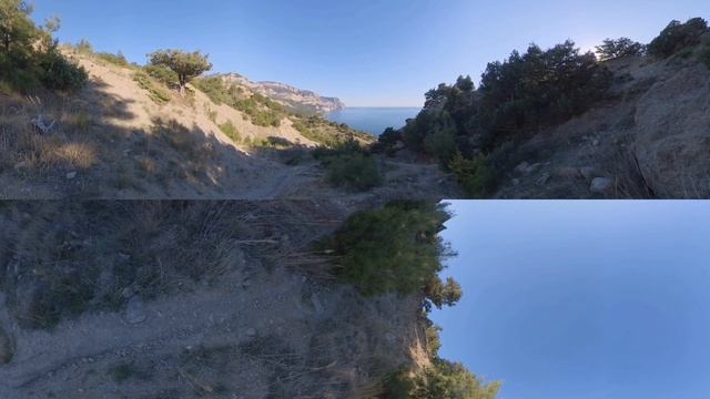 360°видеопоход на пляжи мыса Айя, Крым смотреть онлайн