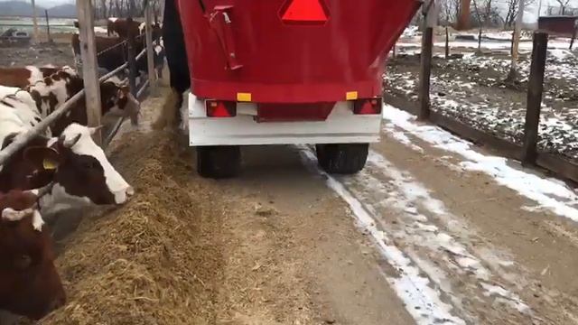 Распределение корма Trioliet Solomix – КОЛНАГ, смесителем - кормораздатчиком смотреть онлайн