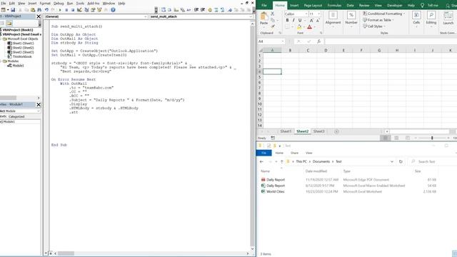 Excel VBA Macro: Send Email with Multiple Attachments (Based on Cell Value) смотреть онлайн