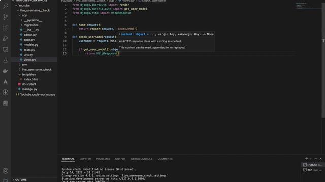 Check if username exists in database with django and htmx смотреть онлайн