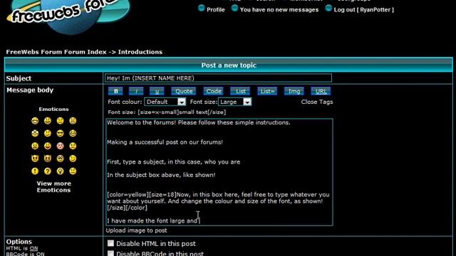 Freewebs Forums - How to create a post смотреть онлайн