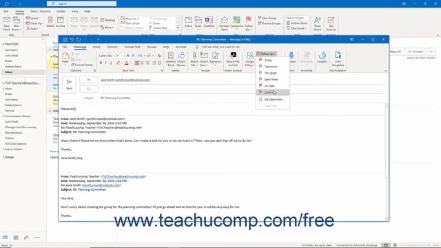 Outlook 2019 & 365 Tutorial Message Flags Microsoft Training смотреть онлайн