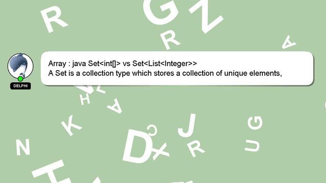 Array : java Set int[] vs Set List Integer смотреть онлайн