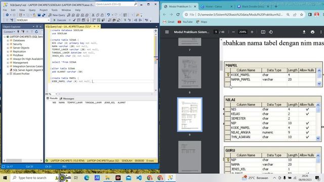 Membuat Database | SQL Server | DDL TUTORIAL 2023 (create, alter, drop) смотреть онлайн