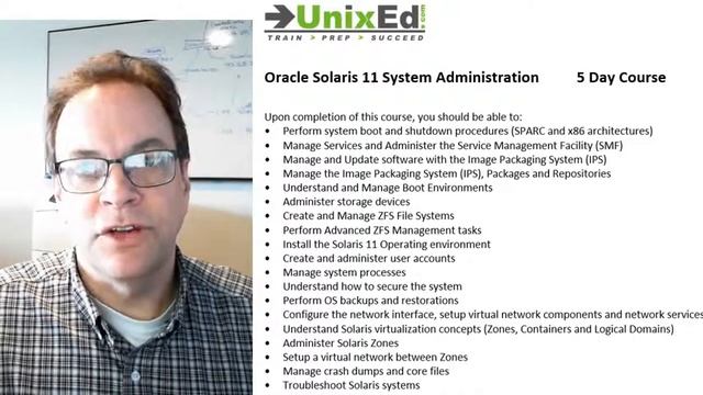 Solaris 11.4 System Administration 1- Introduction смотреть онлайн