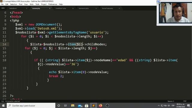 Buscar Elementos en archivo XML con PHP смотреть онлайн