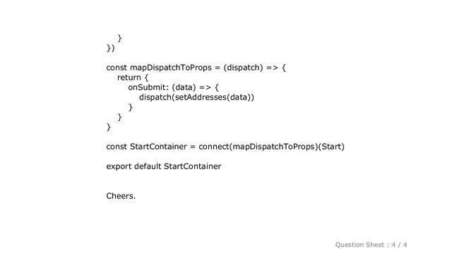 JavaScript : 'dispatch' is not a function when argument to mapToDispatchToProps() in Redux смотреть онлайн