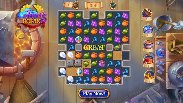 Jewels of Rome™: Match gems to restore the city, December 2019 смотреть онлайн