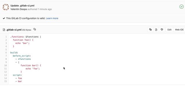 Manage bash scripts and functions in Gitlab CI смотреть онлайн