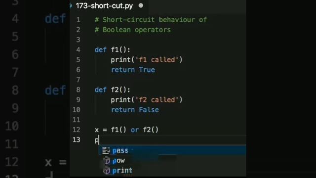 When working with Boolean operators such as "or" and "and", be aware that if they are short-circuit смотреть онлайн
